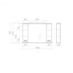 Шкаф-зеркало Cube 100 Эл. Домино (DC5013HZ) в Режи - rezh.mebel24.online | фото 2