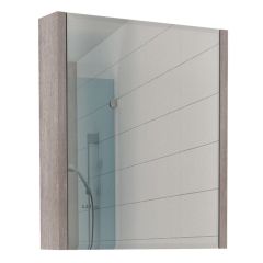 Шкаф-зеркало Quadro 60 Дуб серый левый/правый Домино (DQ1702HZ) в Режи - rezh.mebel24.online | фото