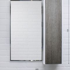Шкаф-зеркало Uno 60 Дуб серый левый/правый Домино (DU1503HZ) в Режи - rezh.mebel24.online | фото 7