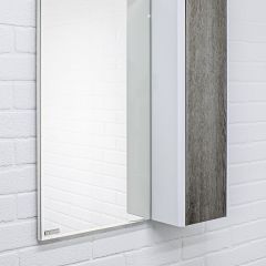 Шкаф-зеркало Uno 60 Дуб серый левый/правый Домино (DU1503HZ) в Режи - rezh.mebel24.online | фото 9