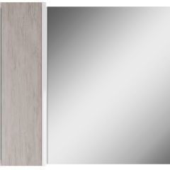 Шкаф-зеркало Uno 80 Дуб серый левый/правый Домино (DU1504HZ) в Режи - rezh.mebel24.online | фото 2