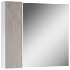 Шкаф-зеркало Uno 80 Дуб серый левый/правый Домино (DU1504HZ) в Режи - rezh.mebel24.online | фото 6