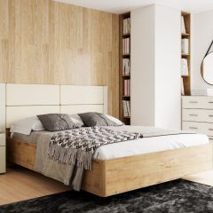 Спальня Livorno Модульная (Софт Панакота/Дуб Бунратти) в Режи - rezh.mebel24.online | фото 3