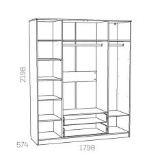 НМ 011.84 Х Шкаф комбинированный "Оливия" в Режи - rezh.mebel24.online | фото 3