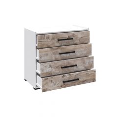 Спальня Соната Комод (Белый/Дуб юкон) в Режи - rezh.mebel24.online | фото 2