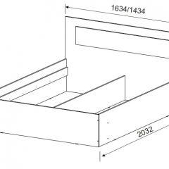 Спальный гарнитур МСП-1 (Дуб золотой/Камень темный) 1400 в Режи - rezh.mebel24.online | фото 3