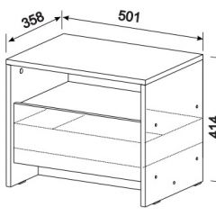 Спальный гарнитур МСП-1 (Дуб золотой/Камень темный) 1400 в Режи - rezh.mebel24.online | фото 6