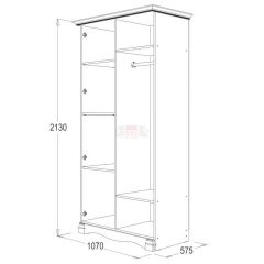 Спальный гарнитур Ольга-1Н (модульная) в Режи - rezh.mebel24.online | фото 3