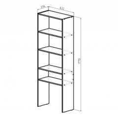 Стеллаж Элемент-1 (белый) в Режи - rezh.mebel24.online | фото 2