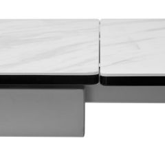 Стол BELLUNO 160 MARBLES KL-99 Белый мрамор матовый, итальянская керамика/ белый каркас, ®DISAUR в Режи - rezh.mebel24.online | фото 7