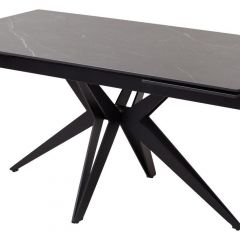 Стол FORIO 160 MATT BLACK MARBLE SOLID CERAMIC / BLACK, ®DISAUR в Режи - rezh.mebel24.online | фото