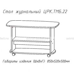 Стол журнальный №22 в Режи - rezh.mebel24.online | фото 3