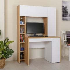 Стол компьютерный 12.71 Комфорт (Дуб Золотой CRAFT, Белая Аляска) в Режи - rezh.mebel24.online | фото