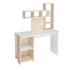 Стол компьютерный Олимп (дуб сонома/белый) в Режи - rezh.mebel24.online | фото 3