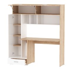Стол компьютерный ПКС-1 (дуб сонома/белый глянец) в Режи - rezh.mebel24.online | фото 3