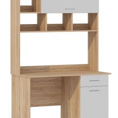 Стол компьютерный ПКС-2 (Дуб сонома/Белый глянец) в Режи - rezh.mebel24.online | фото 2
