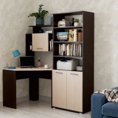 Стол компьютерный угловой УНИ ПКС-8 + Стеллаж ПКС-8 в Режи - rezh.mebel24.online | фото