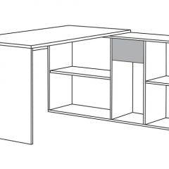 Стол письменный Лайт 03.245 F (белый) в Режи - rezh.mebel24.online | фото 3