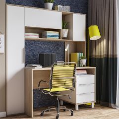 Стол рабочий 12.95 N Комфорт (Дуб сонома, Белый PE шагрень) в Режи - rezh.mebel24.online | фото