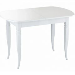Стол раскладной со стеклом (опоры массив резной) "Хоста" в Режи - rezh.mebel24.online | фото 3