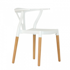 Стул Barneo N-218 Wishbone интерьерный кухонный белый в Режи - rezh.mebel24.online | фото
