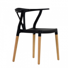 Стул Barneo N-218 Wishbone интерьерный кухонный черный в Режи - rezh.mebel24.online | фото