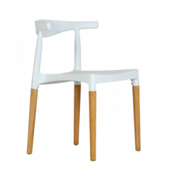 Стул Barneo N-219 Elbow интерьерный кухонный белый в Режи - rezh.mebel24.online | фото