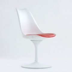 Стул Barneo N-8 Tulip style белый с красной подушкой в Режи - rezh.mebel24.online | фото 3