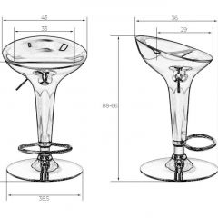 Стул барный DOBRIN BOMBA LM-1004 (серебряный металлик) в Режи - rezh.mebel24.online | фото