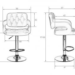 Стул барный DOBRIN TIESTO LM-3460 (коричневый) в Режи - rezh.mebel24.online | фото 3