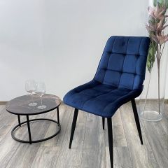 Стул CHIC BLUVEL-86 NAVY BLUE / черный каркас М-City в Режи - rezh.mebel24.online | фото 5