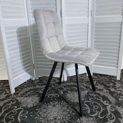 Стул CHILLI SQUARE BLUVEL-03 светло-серый, велюр / черный каркас М-City в Режи - rezh.mebel24.online | фото 3