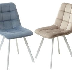 Стул CHILLI SQUARE G108-56 пудровый синий, велюр/ белый каркас М-City в Режи - rezh.mebel24.online | фото 3