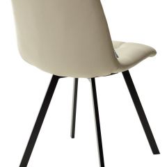 Стул CHILLI SQUARE HK017-02 серо-бежевый, PU/ черный каркас М-City в Режи - rezh.mebel24.online | фото 4
