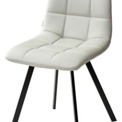 Стул CHILLI SQUARE HK017-03 светло-серый, PU/ черный каркас М-City в Режи - rezh.mebel24.online | фото