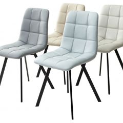 Стул CHILLI SQUARE HK017-03 светло-серый, PU/ черный каркас М-City в Режи - rezh.mebel24.online | фото 2