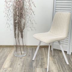 Стул ELVIS WZ2042-01 молочный фактурный велюр / белый каркас М-City в Режи - rezh.mebel24.online | фото 5