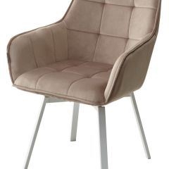 Стул MAVERICK 360 град. поворот. BLUVEL-40 BEIGE/ белый каркас, М-City в Режи - rezh.mebel24.online | фото