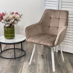 Стул MAVERICK 360 град. поворот. BLUVEL-40 BEIGE/ белый каркас, М-City в Режи - rezh.mebel24.online | фото 2