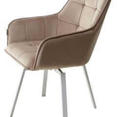 Стул MAVERICK 360 град. поворот. BLUVEL-40 BEIGE/ белый каркас, М-City в Режи - rezh.mebel24.online | фото 8