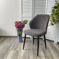 Стул VENA, цвет B28 Темно-серый, велюр / черный каркас М-City в Режи - rezh.mebel24.online | фото 2