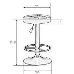 Табурет барный DOBRIN BRUNO LM-5008 (кремовый) в Режи - rezh.mebel24.online | фото 2