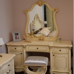 Туалетный стол + Зеркало Мона Лиза (крем) в Режи - rezh.mebel24.online | фото 6