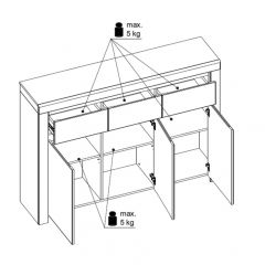 Тумба 3D3S, TAURUS, цвет белыйдуб вотан в Режи - rezh.mebel24.online | фото 2