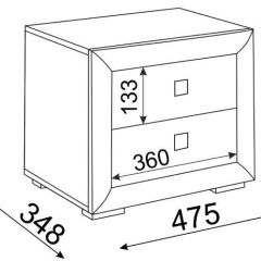 Тумба прикроватная Глэдис М30 (ЯШС/Белый) в Режи - rezh.mebel24.online | фото 2