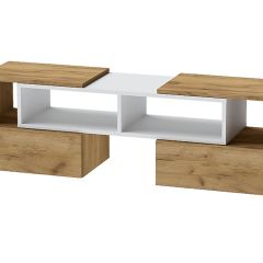 Тумба раздвижная (ЛДСП дуб крафт золотой/белый) в Режи - rezh.mebel24.online | фото
