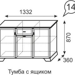 Тумба с ящиком Венеция 14 бодега в Режи - rezh.mebel24.online | фото 2