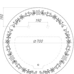 Зеркало Амстердам 700х700 с подсветкой Домино (GL7026Z) в Режи - rezh.mebel24.online | фото 8