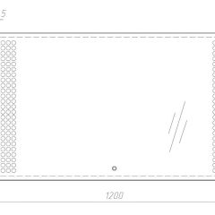 Зеркало Cosmo 120 black с подсветкой Sansa (SC1048Z) в Режи - rezh.mebel24.online | фото 2