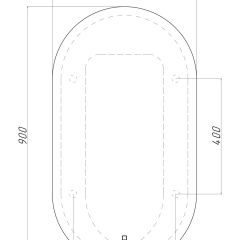 Зеркало Дакка 900х500 с подсветкой Sansa (GL7037Z) в Режи - rezh.mebel24.online | фото 8